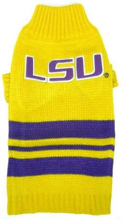 LSU Tigers Pet Sweater LG
