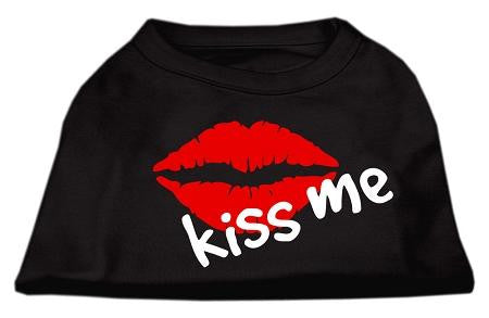 Kiss Me Screen Print Shirt Black XS (8)
