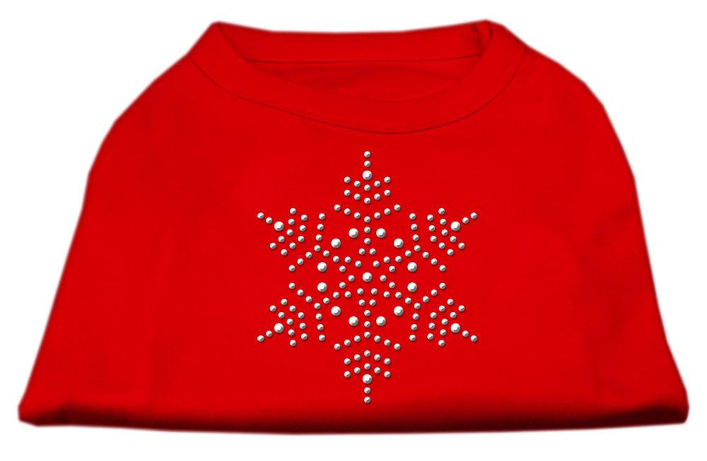 Snowflake Rhinestone Shirt Red XS (8)