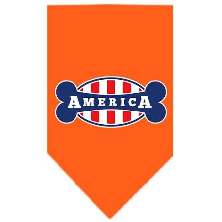 Bonely in America Screen Print Bandana Orange Small