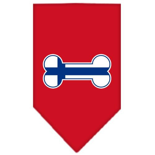 Bone Flag Finland Screen Print Bandana Red Small