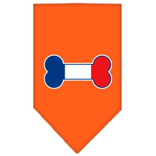 Bone Flag France Screen Print Bandana Orange Small