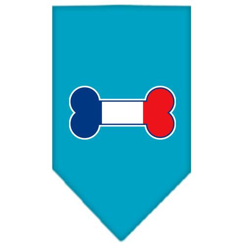 Bone Flag France Screen Print Bandana Turquoise Small