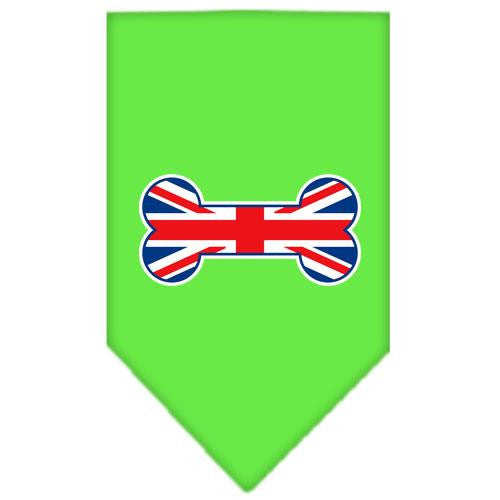 Bone Flag UK Screen Print Bandana Lime Green Small