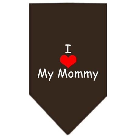 I Heart My Mommy Screen Print Bandana Cocoa Small