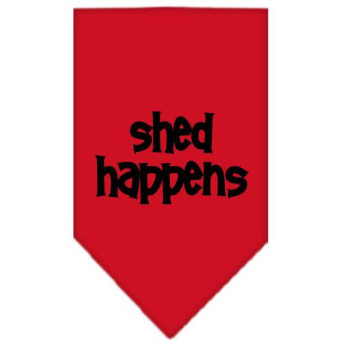 Shed Happens Screen Print Bandana Red Small