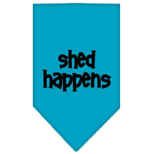 Shed Happens Screen Print Bandana Turquoise Small