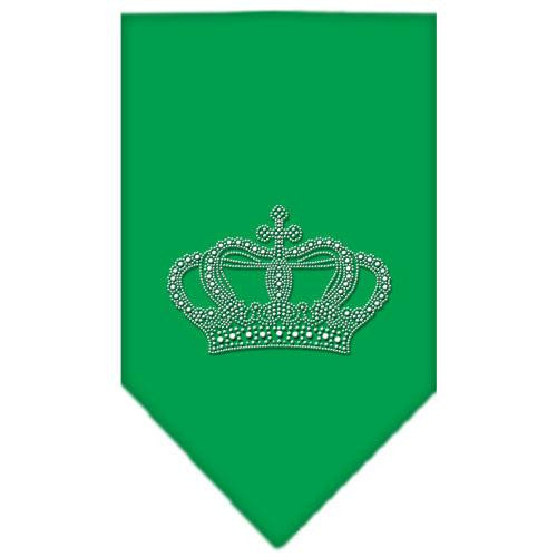 Crown Rhinestone Bandana Emerald Green Small