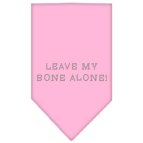 Leave My Bone Alone Rhinestone Bandana Light Pink Large