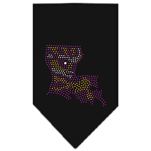 Louisiana Rhinestone Bandana Black Small