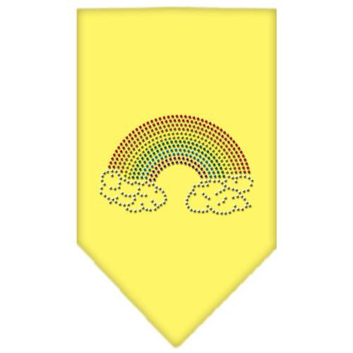 Rainbow Rhinestone Bandana Yellow Large