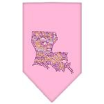 Louisiana Rhinestone Bandana Light Pink Large