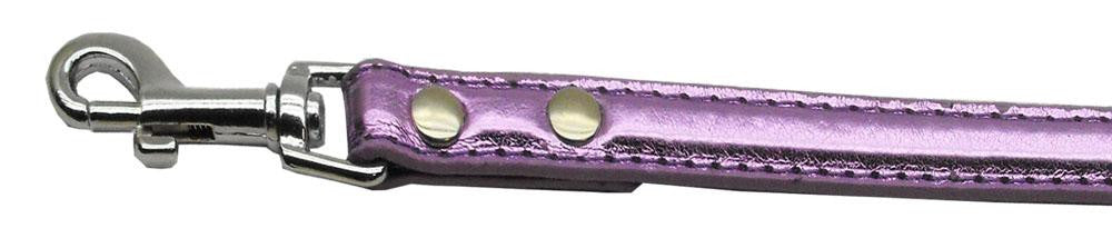 3-8" (10mm) Metallic Two Tier Collar Purple 3-4" Leash