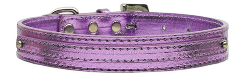 3-8" (10mm) Metallic Two Tier Collar Purple Medium