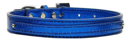 3-8" (10mm) Metallic Two Tier Collar Blue Small