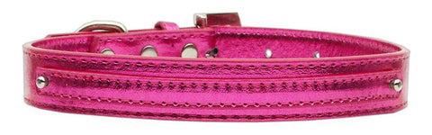 3-8" (10mm) Metallic Two Tier Collar Pink Small