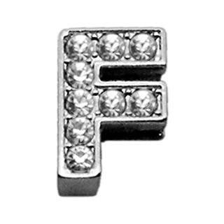 3-8" Clear Bling Letter Sliding Charms F .