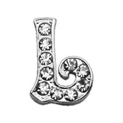 3-8" Clear Script Letter Sliding Charms L .