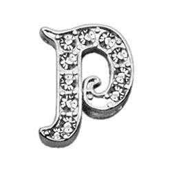 3-8" Clear Script Letter Sliding Charms P .