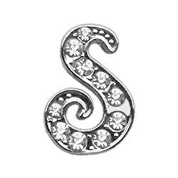 3-8" Clear Script Letter Sliding Charms S .