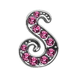 3-8" Pink Script Letter Sliding Charms S .