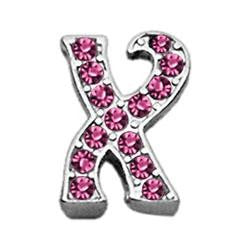 3-8" Pink Script Letter Sliding Charms X .