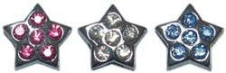 3-8" Slider Star Charm Blue 3-8"