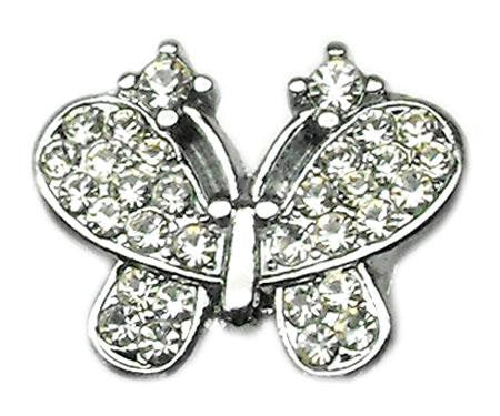 3-8" Slider Butterfly Charm Clear 3-8"