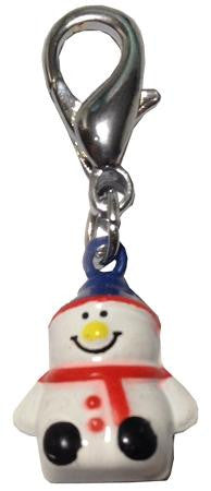 Hand Painted Christmas Bell Charm Snowman