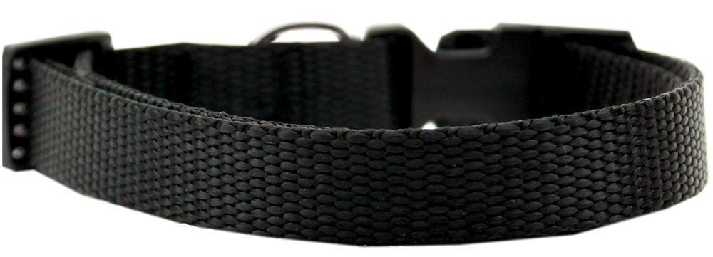 Plain Nylon Dog Collar LG Black