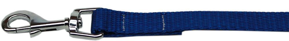 Plain Nylon Pet Leash 5-8in by 6ft Blue