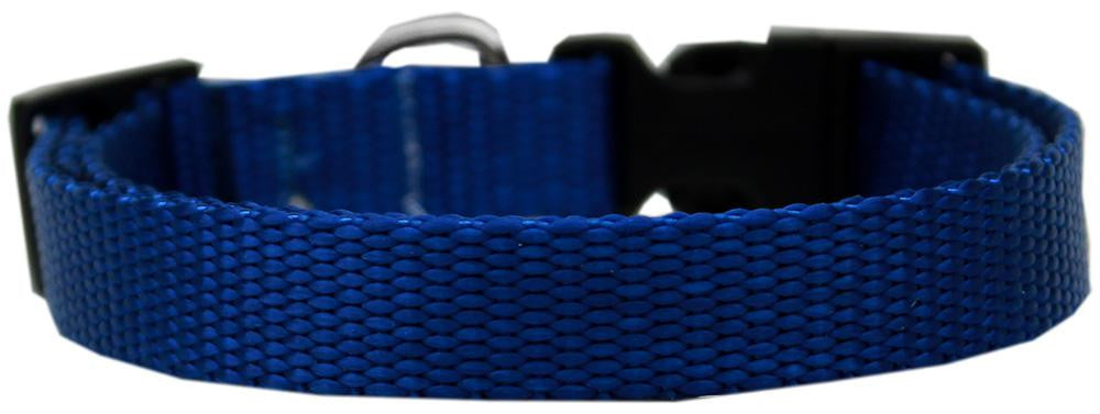 Plain Nylon Cat Safety Collar Blue