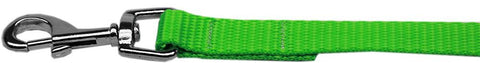 Plain Nylon Pet Leash 3-8in by 6ft Hot Lime Green