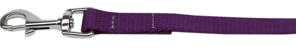 Plain Nylon Pet Leash 3-8in by 4ft Purple