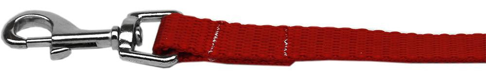 Plain Nylon Pet Leash 3-8in by 4ft Red