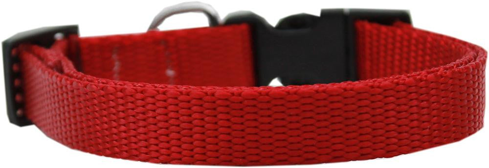 Plain Nylon Dog Collar MD Red