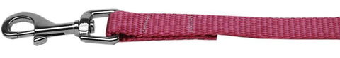 Plain Nylon Pet Leash 3-8in by 6ft Rose