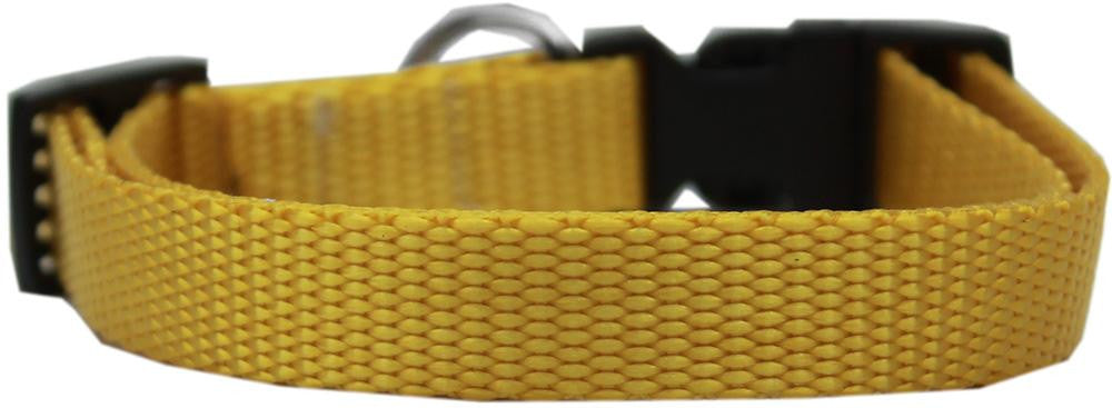 Plain Nylon Dog Collar XL Golden Yellow