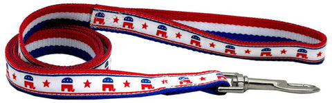 Political Nylon Republican 4' Leash