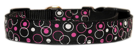 Retro Nylon Ribbon Collar Black Large