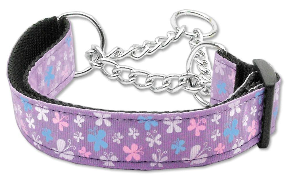 Butterfly Nylon Ribbon Collar Martingale Lavender Medium