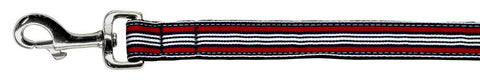 Preppy Stripes Nylon Ribbon Collars Red-White 1 wide 4ft Lsh