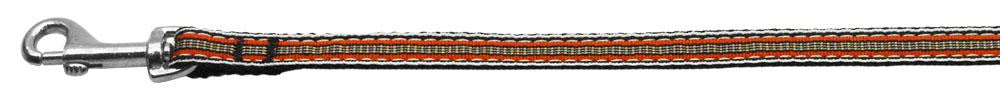 Preppy Stripes Nylon Ribbon Collars Orange-Khaki 3-8 wide 6Ft Lsh