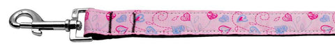 Crazy Hearts Nylon Collars Light Pink 1 wide 6ft Lsh