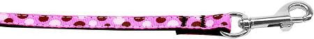 Confetti Dots Nylon Collar Bright Pink 3-8 wide 4ft Lsh