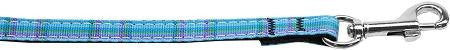 Plaid Nylon Collar  Blue 3-8 wide 4ft Lsh