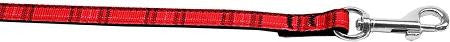 Plaid Nylon Collar  Red 3-8 wide 4ft Lsh