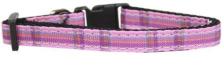 Plaid Nylon Collar  Pink Small