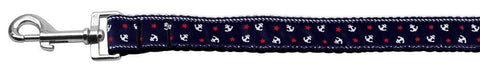 Anchors Nylon Ribbon Leash Blue 1 inch wide 6ft Long