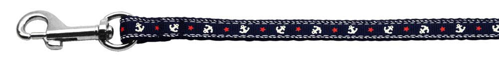 Anchors Nylon Ribbon Leash Blue 3-8 inch wide 4ft Long